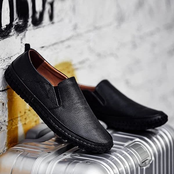 2024 Large Size 50 Men Loafers Soft Moccasins Fashion Spring Autumn Genuine Leather Shoes Warm Flats Driving 260126