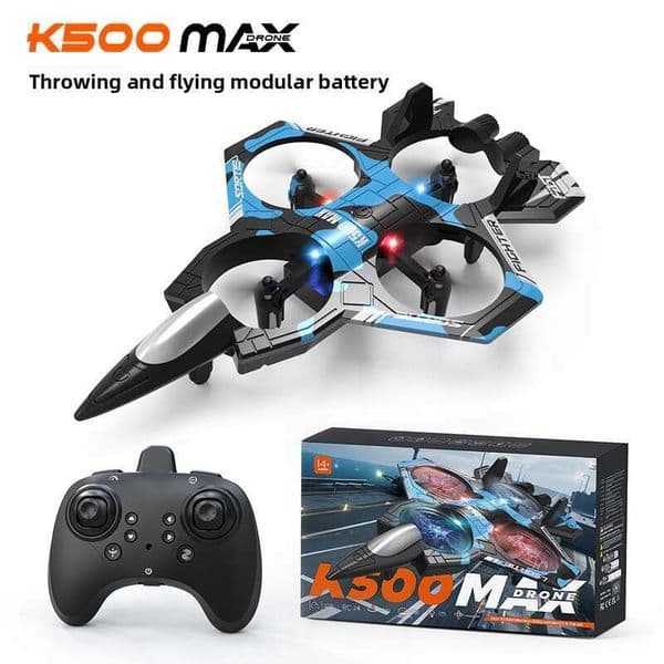 K500max Fighter Jet Hovercraft Four-Channel Fixed-Altitude Drone With Launch Capabilities, Acrobatic Lights, And Four-Axis Flight Kuhangxin