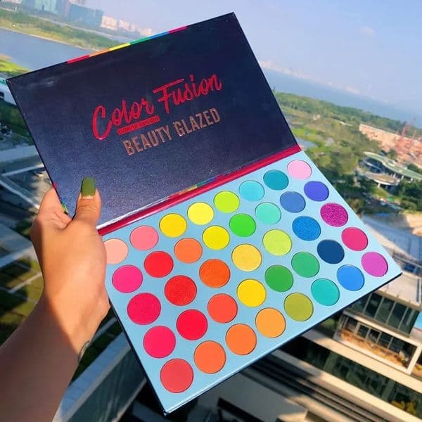 BEAUTY GLAZED 39 Color Rainbow Eyeshadow Palette Long lasting Neon Glitter Eye Shadow Pallete Makeup Cosmetics 260124