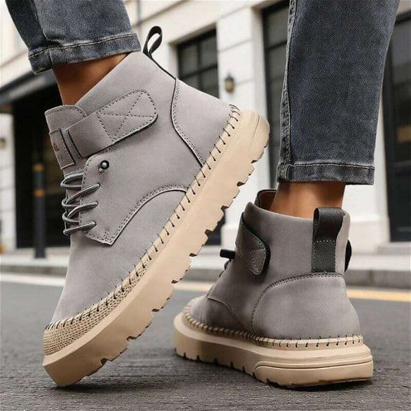 Handmade Leather Wide Toe for Women Spring Summer Breath Platform Causal Loafers Lace-up Minimalist Non-slip Walking Shoes