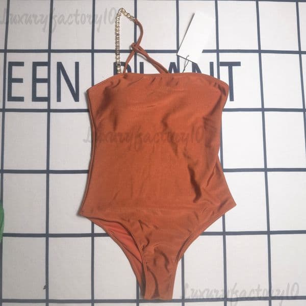 Luxury Brown Swimsuit Brand Design Sexy Bikini 2 Pieces Set Women Swimsuit Swimwear Lady Halter Bathing Suit Bodysuit Beachwear Seaside Tankini
