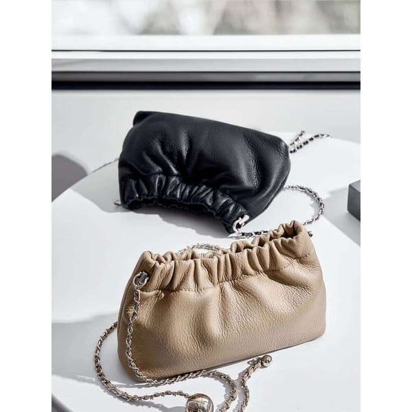Genuine Leather Women Shoulder Luxury Brand Small Chain Flap Bags For Ladies Handbag Natural Cowskin Female Crossbody Bags