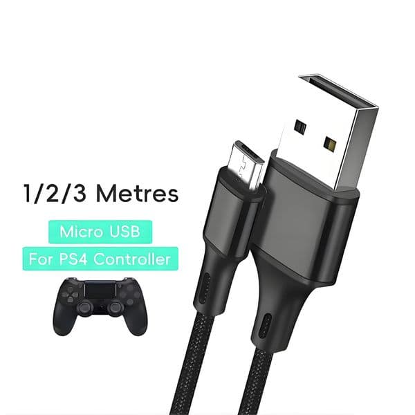 1M 2M 3M Charging Data Cable For PS4 Controller USB Charger Cable For PS4 Gampad Joystick Game Accessories