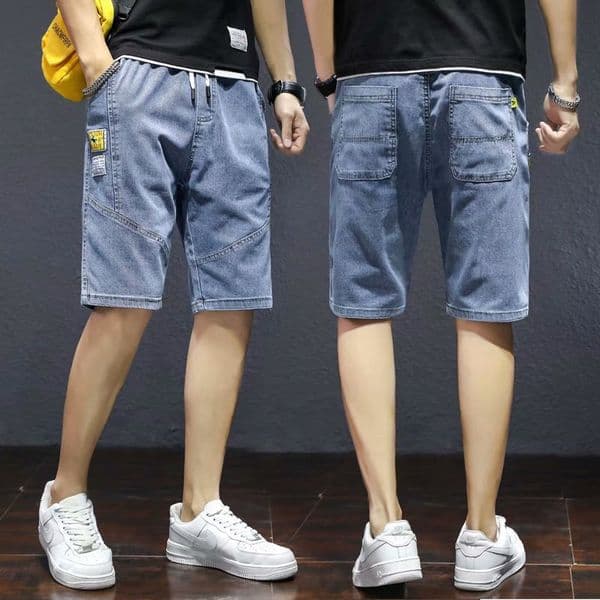 2026 New Design American Style Denim Summer Loose Fit Casual For Big Sizes Lightweight Sports Shorts Luxury Men's Beach Pants