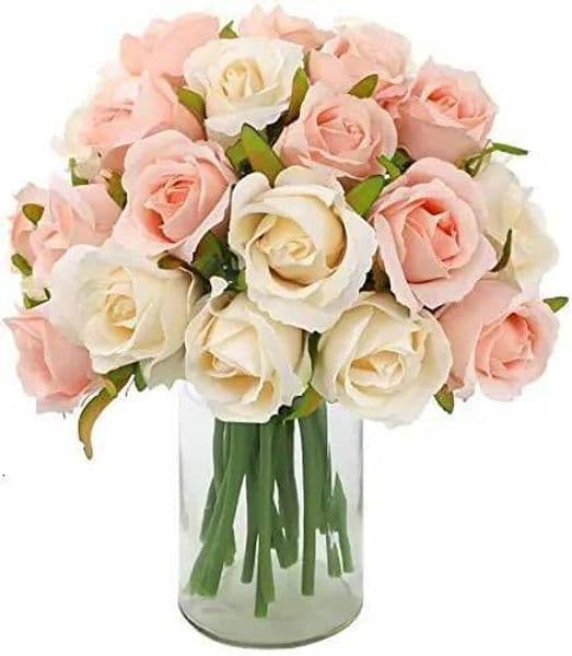 Bestseller 24 Heads Artificial Flowers Bouquet Silk Flower Pink red Rose for Home Bridal Wedding Baby Shower Party Festival Decoration ddmytues