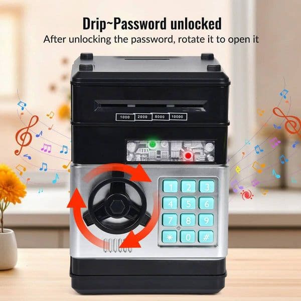 Bestseller Children Creative Piggy Automatic Mini Safe Coins Cash Saving Money Box Password Counter Code Key Lock Coin Bank ZG107 ddmytues