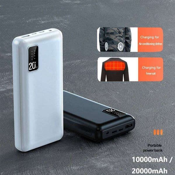 7.4V DC Vest 20000mAh Portable Charger External Battery Pack Heated Jacket Power Bank for Mi iPhone H260227