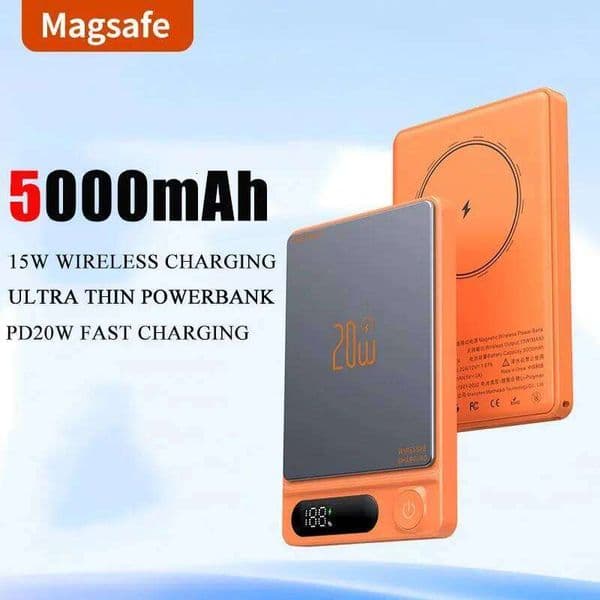 PD20W Magnetic Power Bank 5000mAh Ultra Thin Portable Wireless Fast Charging Powerbank for iPhone 17 16 15 14 13 12 Pro H260227