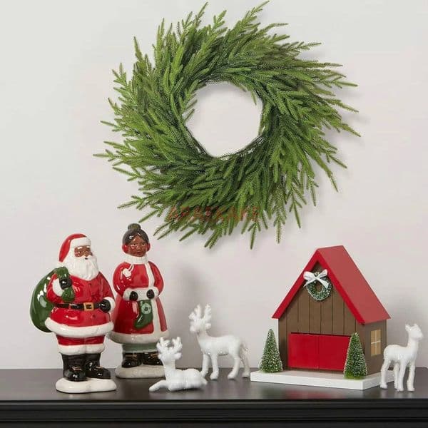 Bestseller 1PCS Realistic Thanksgiving Wreath, Soft Bendable Christmas Wreath ddmytues