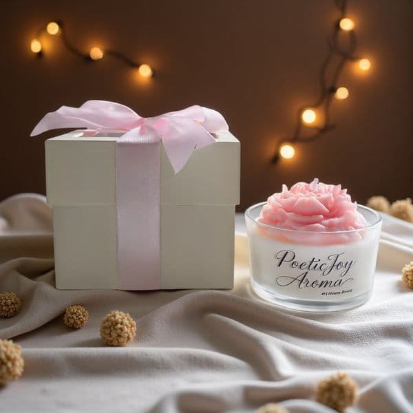 In Stock Atmosphere Scented Candle Large Peony Aromatherapy Home Decoration Ornament Box Birthday Valentine's Day Gift