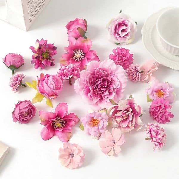 Bestseller 21Pcs Artificial Silk Rose Fake Flowers for Home Room Decor Wedding Decoration DIY Craft Gifts Garland Wall Accessories ddmytues