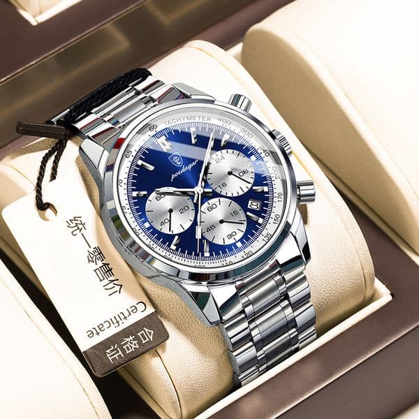Designer Watch Brand New Men's Watch Luxury Watch Multifunctional Luminous Quartz Watch Steel Strap High-end Quality Business Leisure