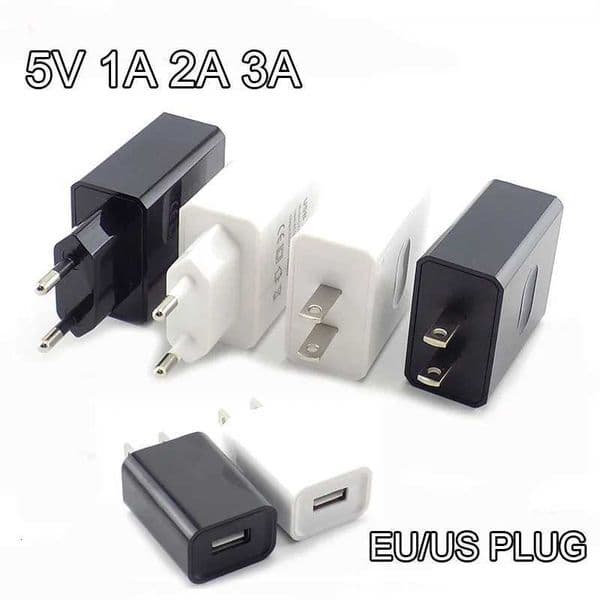 For 5V 1A 2A 3A Travel USB Adapter Phone Charger Power Supply Adapter Wall Desktop Charger Power Bank EU/US Plug Portable X260228