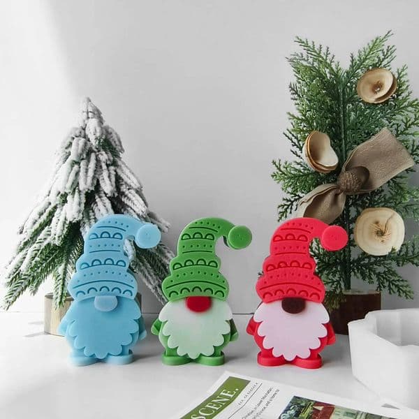 Bestseller DIY Dwarf Silicone Mold Handmade Aroma Candle Plaster Ornament Christmas Elf Candy Chocolate Baking Molds ddmySat