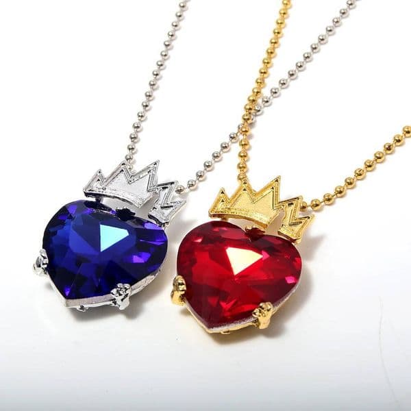 Bestseller Movie Descendants Evie Fairest Red Heart Crown Pendant Necklace for Women Jewelrry Accessories ddmySat