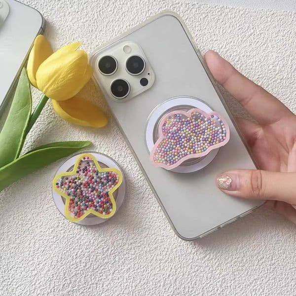 Cloud Korean Acrylic Slime Beads Phone Magnetic Stand Lazy Extensible Holder for Iphone Griptok Folding BracketJ260601
