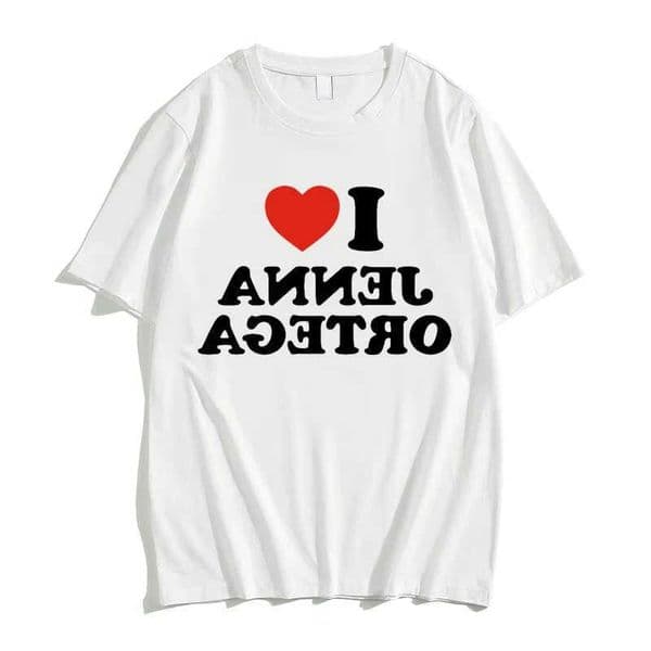 I Love Jenna Ortega Tshirt Summer Hip Hop Crewneck Short Sve 100 Cotton Fashion Casual Oversized Women T-shirts Streetwear D260601