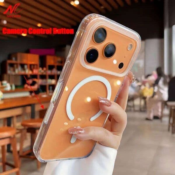 High Clear PC TPU Hybird Magsafe Case for iPhone 17 16 Pro Max 17Pro Transparent Magnetic Wireless Charge Ultra Thin Cover
