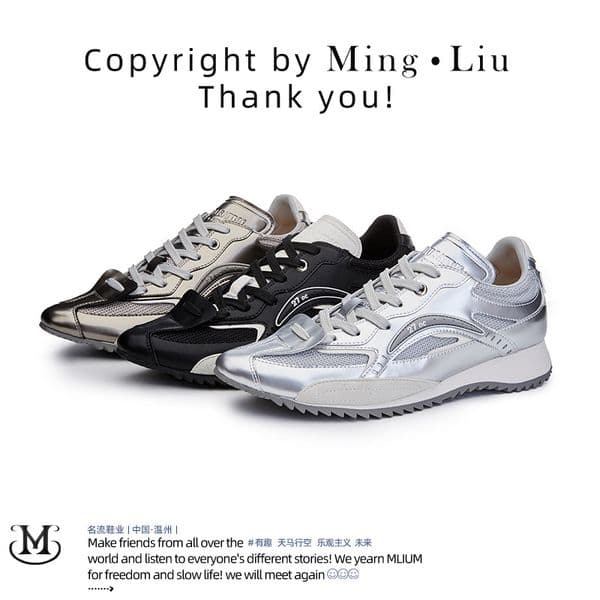 Advanced Women's Designer Leather Pointed Versatile Sports Shoes, Casual Thick Soled Shoes, Fashionable Women's Shoes, Trendy Shoe Sizes 35-40