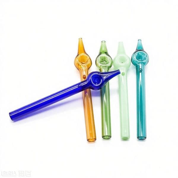 Wholesale Travel 5.5inch Colorful Thick Heady Glass tobacco hand Pipe Portable Urban Glass dry herb Pipes For Smoking