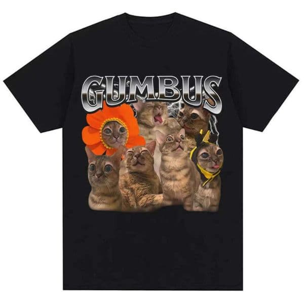 Cross-Border Funny Kittyler Hilarious Cat Meme Print Pure Cotton T-Shirt For Men, European Size, Loose, Cute, Fashionable, Street Style 784