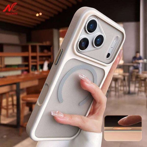 Cooling Tiny Hole Magsafe Case for IPhone 17 16 12 13 Pro Max 15 14 Plus 11 Slim Translucent Hard PC Magnetic Charging Cover