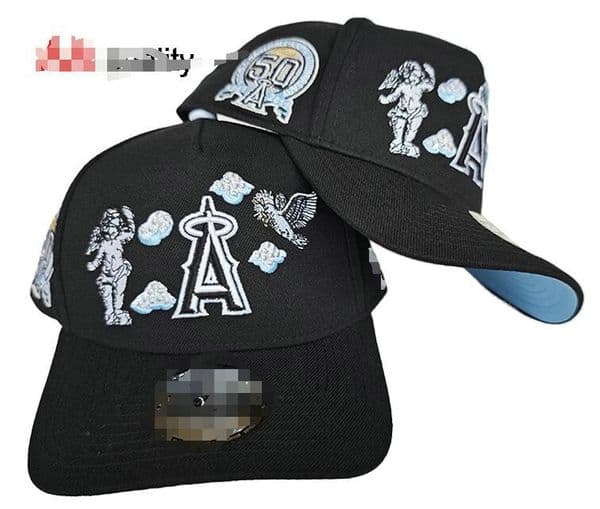 2026 Men's Classic cap ANGELS Flat Peak 2025 World series Snapback Strapback Heart Full Size Closed Caps Fashion Hip Hop Women Baseball Sports All Team Fitted Hats a9