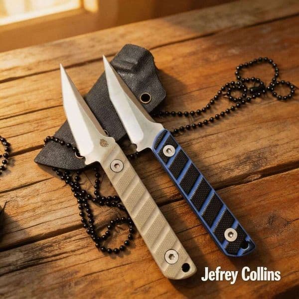 Jefrey Collins Cross-Border EDC Tactical Mini Hanging Neck Portable Self-Defense Necklace Outdoor Camping Survival Knife