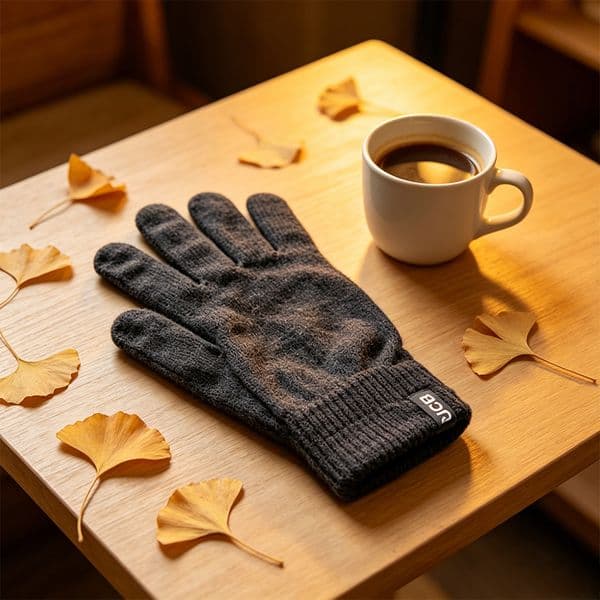 Men's single-layer touch screen embroidered gloves with sensitive touch control for playing with mobile phones outdoor cycling windproof