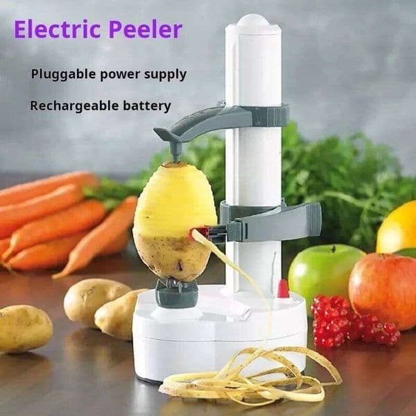 Electric Vegetable Multifunctional Automatic Potato Apple Peeler, Stainless Steel Kitchen Peeling Tool for Fruits