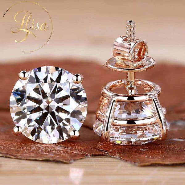 IGI Certified Lab Grown Diamond Earring Studs Men Custom 10K 14K 18K Gold Vvs Lab Created Made Diamond Earrings Women Jewelry