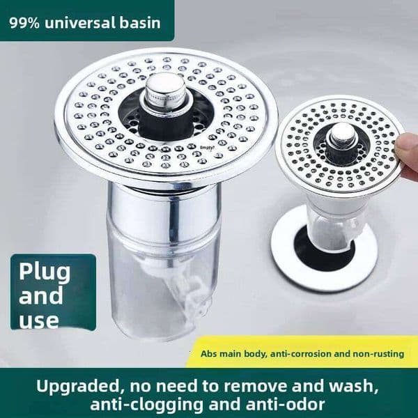 Washbasin drain washbasin leaky plug push-type insect-proof and anti-odor pop-up core