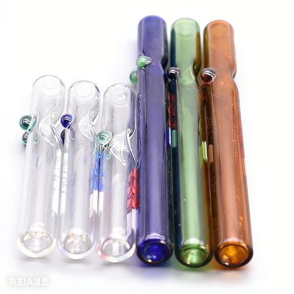 Thick heady Colorful 11.5cm/17.5cm Labs Glass herb tobacco Pipe mini Brand glass hand pipe Steamrollers pipes for smoking dry herb