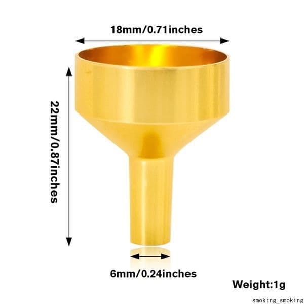 Smoking pipe tobacco cone funnel 18x22mm smoke pipes Aluminum alloy horn funnel metal Cigarette Maker Cones Filler Cigarette holder accessory gold silver