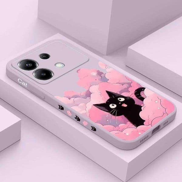 Cloud Cat Phone Case For Xiaomi Poco F7 X7 X6 M5 M5S F5 X5 F4 X4 M4 F3 M3 X3 Pro Ultra 4G 5G GT NFC Silicone Cover