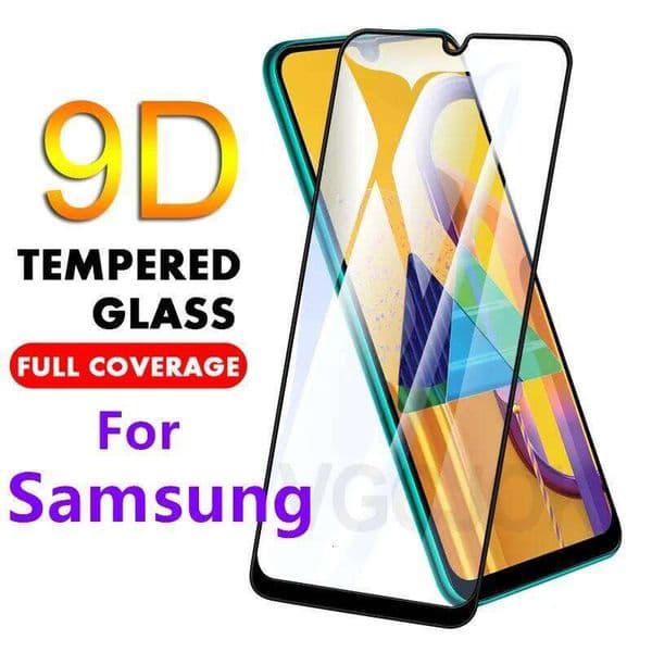 For Samsung A12 A14 A24 A03S A54 A34 A04s A20 A30s A30 A52 A50s A13 A32 A04 A50 A10 A02 A23 A53 A03 9D Tempered Glass Full Cover