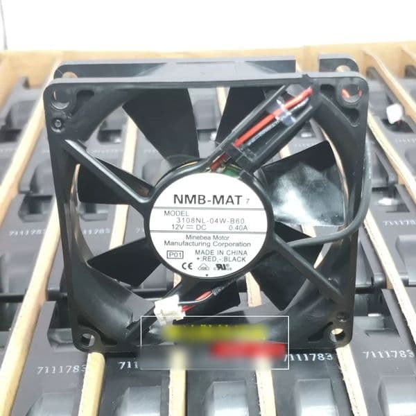 New 3108NL-04W-B60 12V 0.40A 8020 8CM 2-wire double ball cooling fan