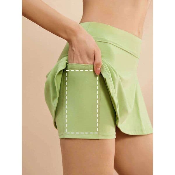New Butterfly Bow Tennis - Built-in Shorts Anti-Chafing Quick Dry, Yoga Gym Workout Split Skirt J260602