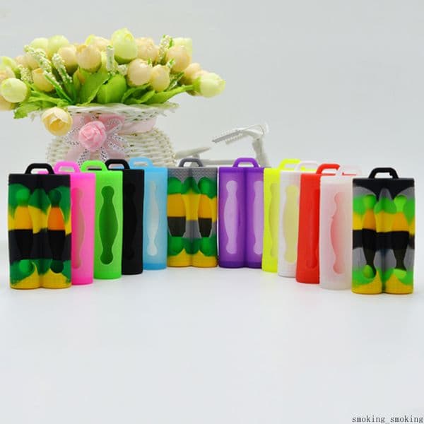 Protective Silicone Skin Cover AW Protect Safe Protection Colorful Rubber Cases for Battery vtc3 vtc4 vtc5 Dual Double 18650 batteries