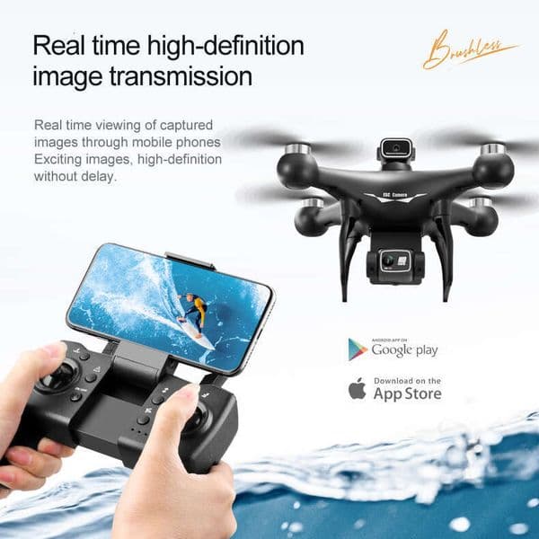New S116 MAX RC Quadcopter Profissional Obstacle Avoidance Drone Dual Camera Optical Flow Brushless Motor Dron Helicopter Toy Kuhangxin 1626-63-2110