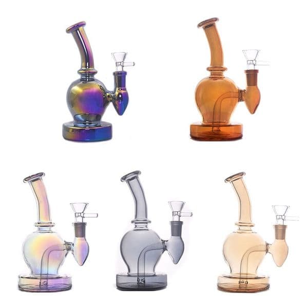Wholesale Colorful Glass oil burner Bong Thick Heady Water Bubbler Bongs Pipes Hookahs With 14mm male smoking banger Tobacco bowl