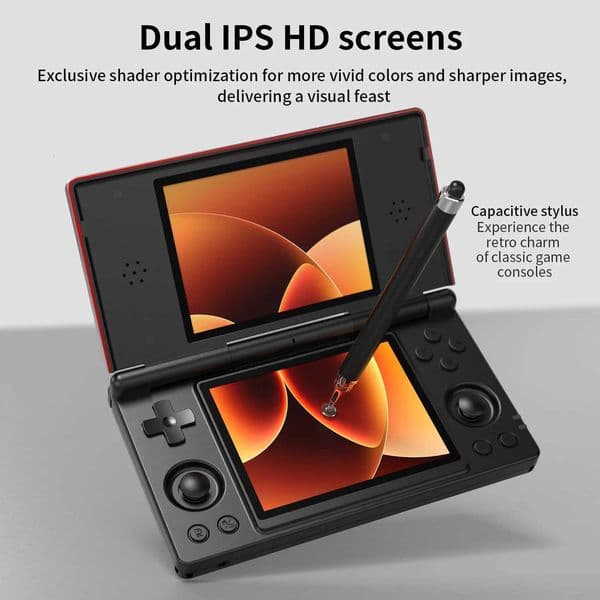 RG DS Anbernic Dual 40 IPS Sn Video Game Console Android 14 port Dual Application On Split Sns Hall Switch ChipJ260603