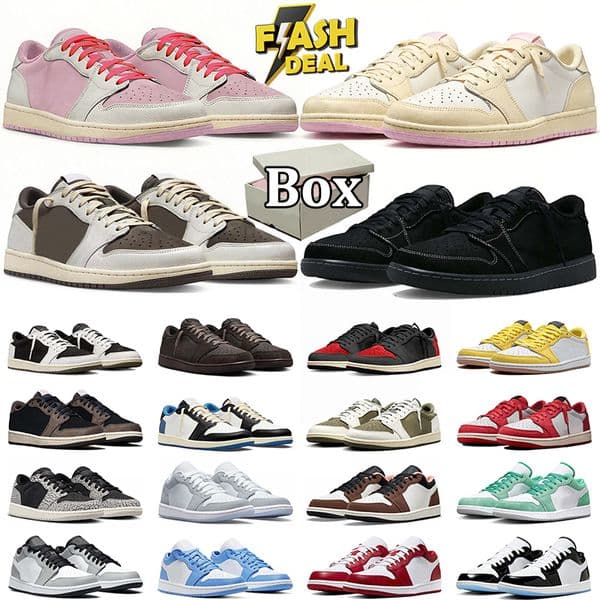 Designer fo r M en Wo m 1 Baske tball Shoes S neake rs Blac k Phanto Tr opic al Pin Sai l Mediu Oliv e Outdoo Sport s Traine Sneaker Original Bo