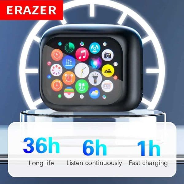 Touch ERAZER LCD Screen Bluetooth Earbuds Earphone ANC noise cancelling wireless Headphone waterproof earbuds HD stereo Headset L260602