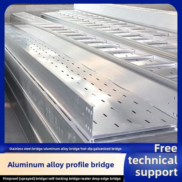 Aluminum trays for power plants, alloy profiles, aluminum trays, cable tray manufacturer, 200*100, custom-made according to drawings