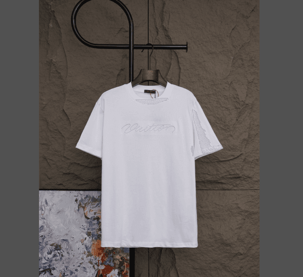 High quality men's designer T-shirt 2026 summer new round neck casual letter embroidery short sleeved women's T-shirt street trend shirt