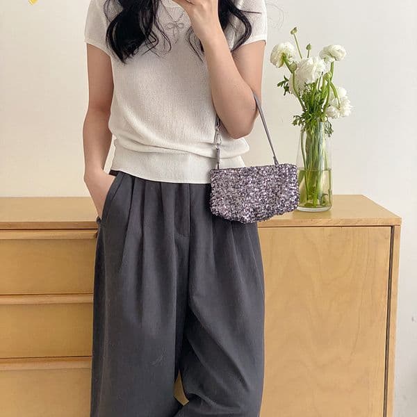 Spring Edition Niche Sequin Underarm High-end Fresh Fashion Cute Chain Crossbody Bag Soft Girl Handbag
