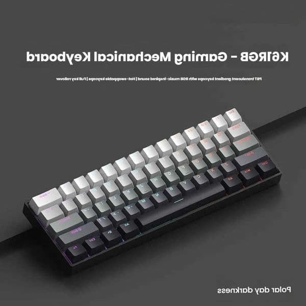 K61 USB Mini Mechanical Gaming Wired Keyboard Hot-Swappable Mechanical Keyboard Detachable Cable L260603