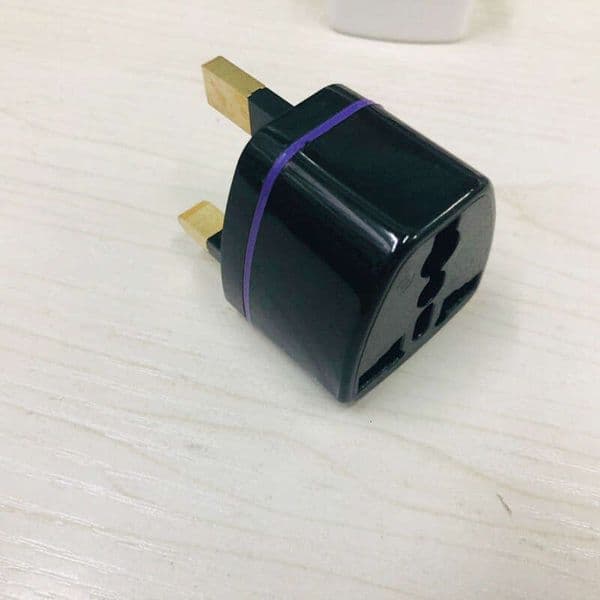 pure copper adapter, multi-use travel UK-style conversion plug, black white UK standard for Hong Kong and Singapore