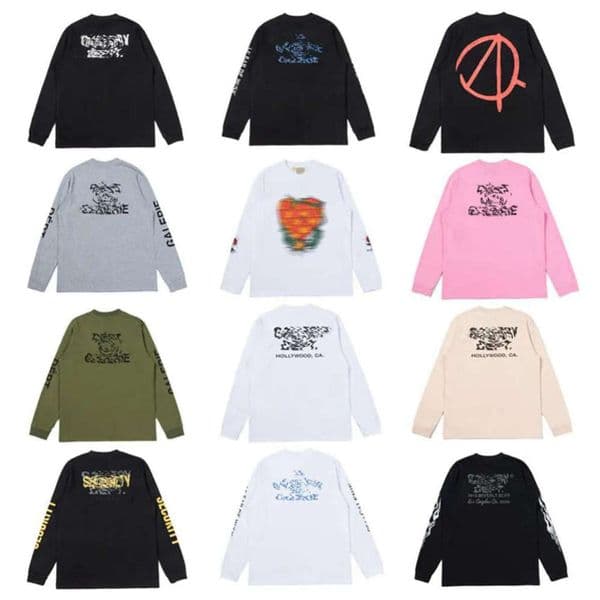 Gallarys Depts Men's Long Sleeve T-Shirt Designer Classic Street Wear Pullover Retro Style Letter Printed Graphic Tee Fashion Versatile Galery Dpt Sweatshirt Fee